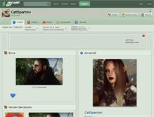 Tablet Screenshot of cattsparrow.deviantart.com