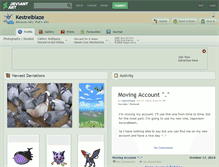 Tablet Screenshot of kestrelblaze.deviantart.com