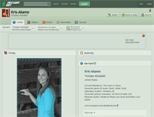 Tablet Screenshot of kris-akame.deviantart.com