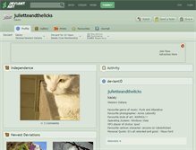 Tablet Screenshot of julietteandthelicks.deviantart.com