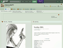 Tablet Screenshot of missmurder91.deviantart.com
