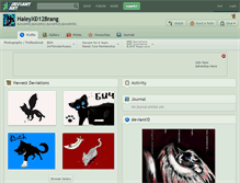 Tablet Screenshot of haleyxd12brang.deviantart.com