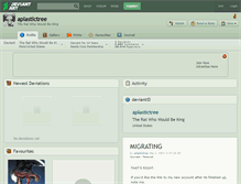 Tablet Screenshot of aplastictree.deviantart.com