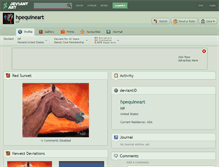 Tablet Screenshot of hpequineart.deviantart.com
