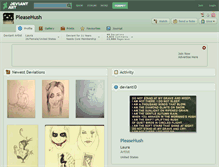 Tablet Screenshot of pleasehush.deviantart.com