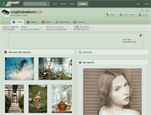 Tablet Screenshot of crypticshadows.deviantart.com