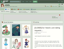 Tablet Screenshot of julietto.deviantart.com