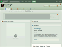 Tablet Screenshot of bounddog71.deviantart.com