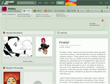 Tablet Screenshot of history.deviantart.com