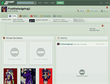 Tablet Screenshot of frostthehedgehog2.deviantart.com