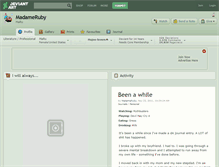 Tablet Screenshot of madameruby.deviantart.com