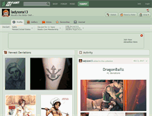 Tablet Screenshot of ladysora13.deviantart.com