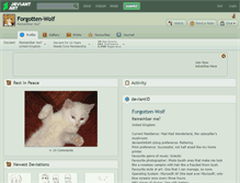 Tablet Screenshot of forgotten-wolf.deviantart.com