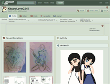 Tablet Screenshot of kitsunelover2245.deviantart.com