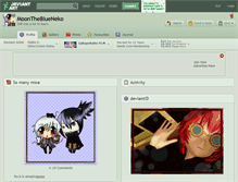 Tablet Screenshot of moontheblueneko.deviantart.com