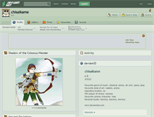 Tablet Screenshot of chisaikame.deviantart.com