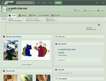Tablet Screenshot of le-petit-chat-noir.deviantart.com