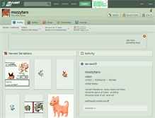 Tablet Screenshot of mozzytaro.deviantart.com