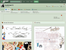 Tablet Screenshot of musicmae12.deviantart.com