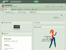 Tablet Screenshot of kandechan.deviantart.com