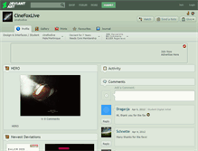 Tablet Screenshot of cinefoxlive.deviantart.com