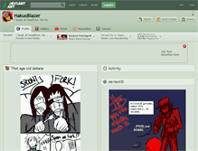 Tablet Screenshot of hakuoblazer.deviantart.com