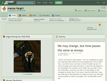 Tablet Screenshot of maniac-fangirl.deviantart.com