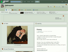 Tablet Screenshot of diabloqueen.deviantart.com