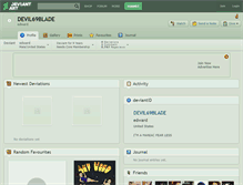 Tablet Screenshot of devil69blade.deviantart.com