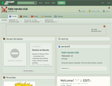 Tablet Screenshot of hate-naruto-club.deviantart.com
