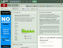 Tablet Screenshot of poser-3d-artist.deviantart.com