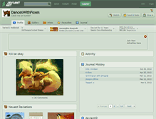Tablet Screenshot of danceswithfoxes.deviantart.com