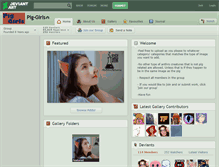 Tablet Screenshot of pig-girls.deviantart.com