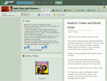 Tablet Screenshot of hate-fans-not-ponies.deviantart.com