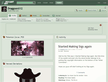 Tablet Screenshot of draggoonx12.deviantart.com