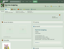 Tablet Screenshot of flash-the-hedgehog.deviantart.com