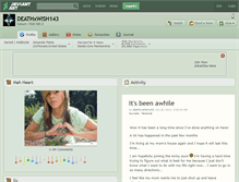 Tablet Screenshot of deathxwish143.deviantart.com