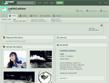 Tablet Screenshot of leahmcleahson.deviantart.com