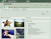 Tablet Screenshot of lionizeddesigns.deviantart.com