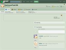 Tablet Screenshot of darkmoonflute288.deviantart.com