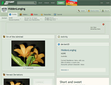 Tablet Screenshot of hiddenlonging.deviantart.com