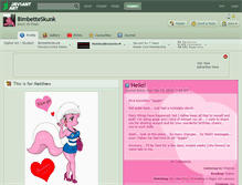 Tablet Screenshot of bimbetteskunk.deviantart.com