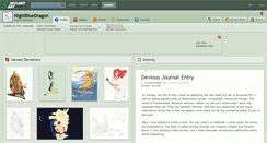 Desktop Screenshot of nightbluedragon.deviantart.com