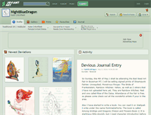 Tablet Screenshot of nightbluedragon.deviantart.com
