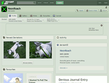 Tablet Screenshot of neonroach.deviantart.com