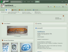 Tablet Screenshot of markfrancis.deviantart.com