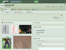 Tablet Screenshot of comma-finder.deviantart.com