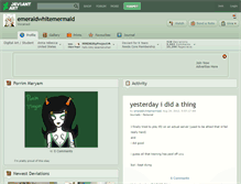 Tablet Screenshot of emeraldwhitemermaid.deviantart.com