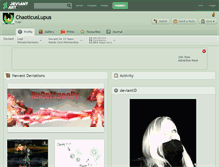 Tablet Screenshot of chaoticuslupus.deviantart.com