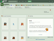 Tablet Screenshot of iconstore.deviantart.com